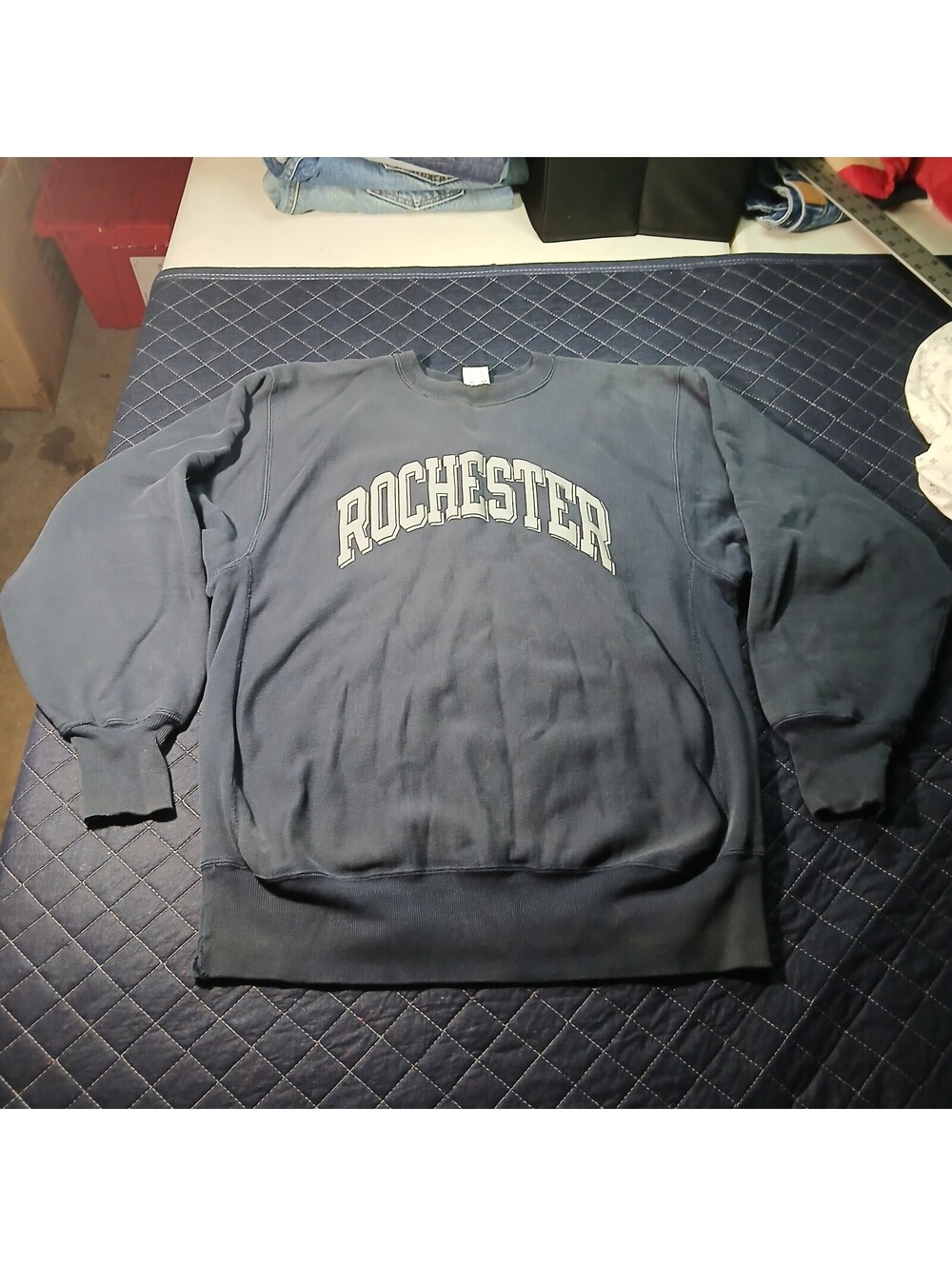 Champion Rochester Crewneck Sweatshirt XL Navy